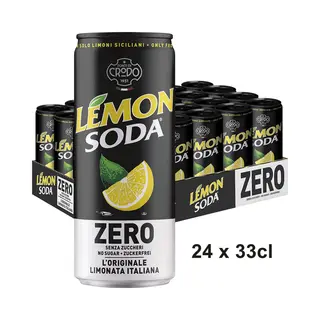 Fonti di Crodo LemonSoda Original Zero 33cl - Tray 24 Stuks - Frisdrank