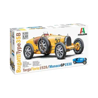 Italeri Modelbouwpakket Auto - 4716 Bugatti Type 35B - Targa Florio 29/Monaco Gp 30 - Grand Prix-Rwagen Plastic - 1, 12 - Modelbouw