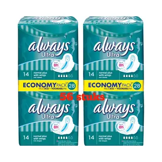 Always Ultra - Maandverband - 1 Normal With Wings - Instant Dry - 56st