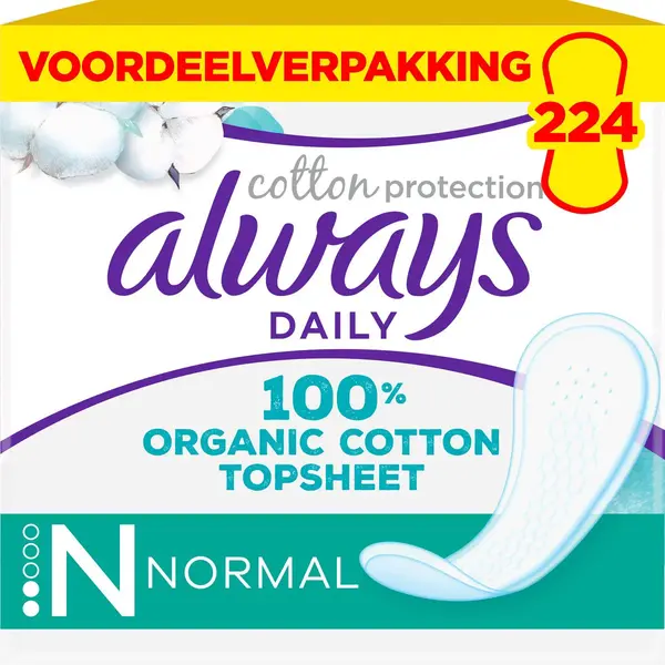Always Daily Cotton Protection Inlegkruisjes Normal - 8 X 28 Stuks thumbnail