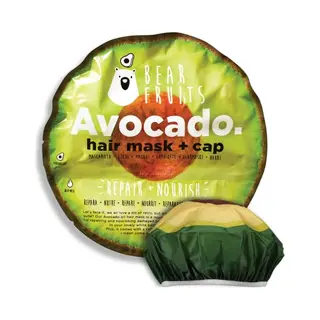 Bear Fruits Avocado Reparatur + Nährpflege Haarmaske Mit Wiederverwendbarer Haube, 20ml