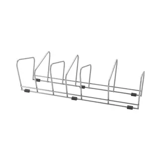 Metaltex - Pannen Organizer Voor Keukenlade - Pannenrek - Dekselhouder - Ruimte Voor 6 Pannen, Ovenschalen, Bakvormen Of Snijplanken - Zilvergrijs