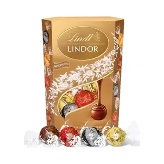 Lindt Lindor Gemengde Chocoladebonbons - 500g - 40 Premium Bonbons - Melk, Puur, Wit & Hazelnoot