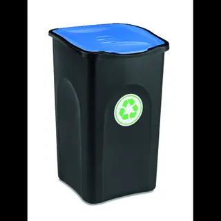 Stefanplast 70652 vuilnisbak 50 l Vierkant Zwart, Blauw
