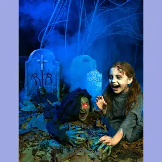 Vegaoo "Kruipende Heks Decoratie Met Licht En Geluid Halloween - Feestdecoratievoorwerp - One Size"