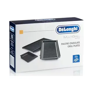 De'Longhi Lot De 2 Plaques Grill SW12 Pour Appareil à Croque Monsieur MultiGrill Easy Delonghi - 5523110001