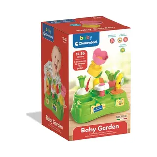 Clementoni- Baby Gardening Set, Sensory Play For Toddlers, 6 Colourful Pieces (Flowers & Vegetables), Eco-Friendly, Promoting Motor Skills &
