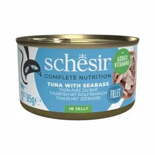 Schesir Complete Nutrition Tuna With Seabass In Jelly Cat Can | Size, 85g