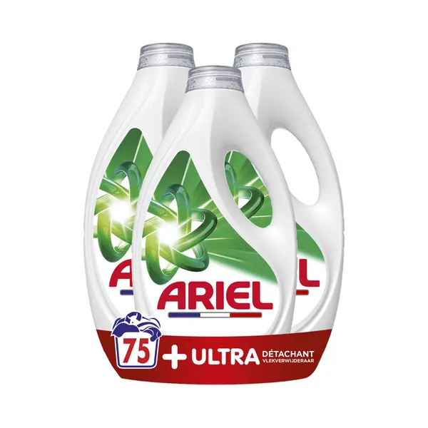 Ariel Vloeibaar Wasmiddel +Ultra Vlekverwijdering - 75 Wasbeurten thumbnail
