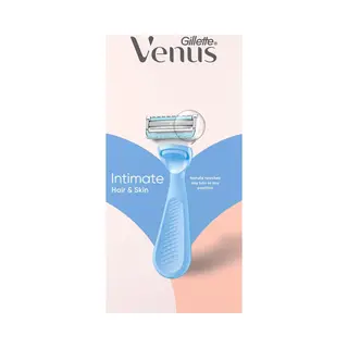 Gillette, Nat Scheermes, Venus Für Den Intimbereich Systemklingen 5er + Handstück Mehrwegrasierer Inkl. Ersatzklinge