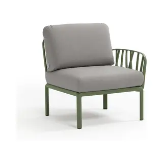 Nardi Komodo Elemento Terminal - Garten Loungesessel Mit Einer Armlehne - Agave/grigio