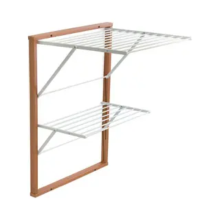 Arredamenti Italia 648 Kevin - Houten Handdoekrek - Inklapbaar Wanddroogrek - 11 M Drooglengte - Kleur, Hout - Arit - Il Cuore Del Legno