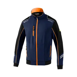 Sparco Austin – Technische Softshell Jas Met Reflecterende Details - Blauw-Oranje - Maat - 3xl