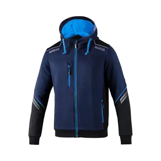 Sparco Colorado – Technische Hoodie Met Full Zip En Reflecterende Details - Blauw - Maat - 2xl