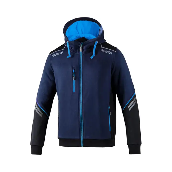 Sparco Colorado – Technische Hoodie Met Full Zip En Reflecterende Details - Blauw - Maat - 2xl thumbnail
