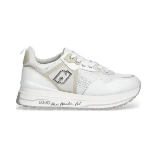 Liu Jo For Woman. BA6009PX07701111 Trainers Maxi Wonder 01 White (38), Leather, 3 To 5 Cm, Laces, Casual