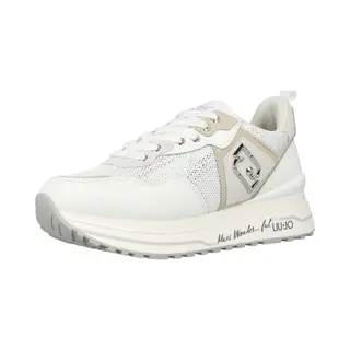 Liu Jo For Woman. BA6009PX07701111 Trainers Maxi Wonder 01 White (40), Leather, 3 To 5 Cm, Laces, Casual