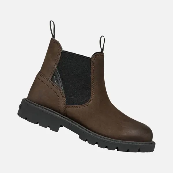 Geox J Shaylax Laarzen Voor Jongens, Zwarte Koffie, 3 Uk thumbnail