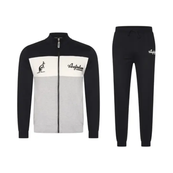 Australian - Heren Homewear Joggingpak - Zwart/Grijs - Maat M thumbnail