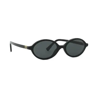 Miu Miu Miu Woman Miu Mu 04ZS 1AB5S0 Sunglasses Acetate Black Grey Round Normal