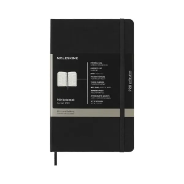 Moleskine Large Hardcover Pro Notebook Black thumbnail
