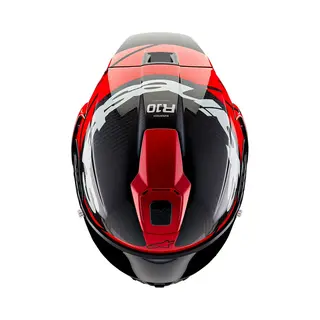 Alpinestars Supertech R10 Element Zwart Carbon Fel Rood Wit Glossy Integraalhelm - Maat S - Helm
