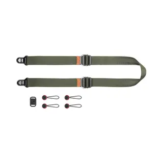 Peak Design Slide Lite riem Digitale camera Leer, Nylon Groen