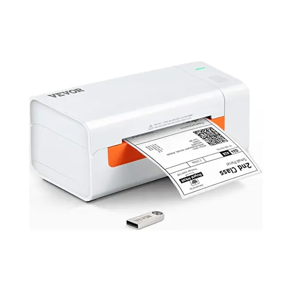 Vevor Label Printer Voor Stickers Labelprinter 203dpi Labelprinter 40-108mm Usb thumbnail
