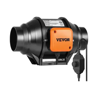 Vevor Inline Kanaalventilator, 102 Mm, Stille 220 M³/h Ac Motor Variabele Snelheidsregelaar, Koelbooster Voor Kweektenten, Hydrocultuur