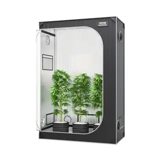 Vevor Kweekkast 122 X 61 X 183 Cm Kas Gemaakt Van 22 Mm Stalen Frame En 2000D Oxford Stof Kweektent 60 Kg Draagvermogen Kweekkast Geschikt Voor 150 W