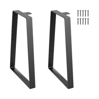 Vevor Set Van 2 Tafellopers 406, 4 Mm Hoog Tafelframe 181 Kg Draagvermogen Tafelpoten Van Koolstofstaal Meubelpoten Zwart Tafelonderstel Ideaal Voor