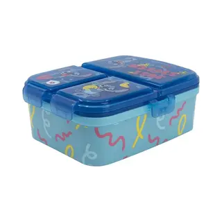 stor Stitch Kinderlunchbox – Broodtrommel Met 4 Vakken Voor Kinderen Vanaf 4 Jaar - Vaatwasserbestendig & Bpa-vrij - Blauw