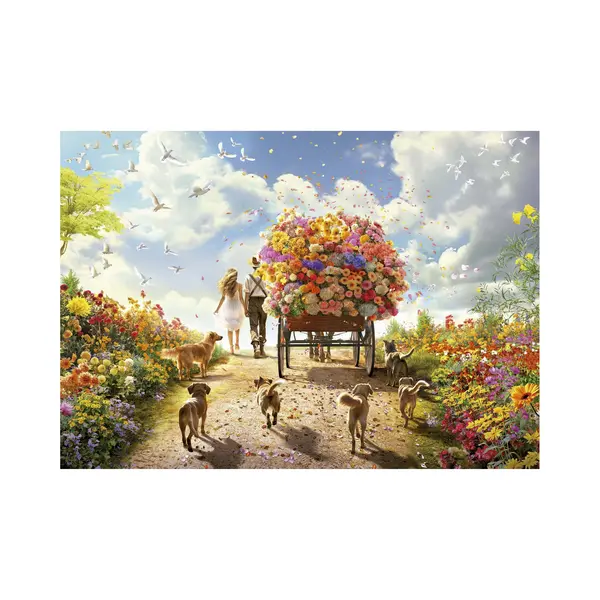 Educa 1000 St - Bloemen Dragen Puzzel (80-19921) (1000 onderdelen) thumbnail