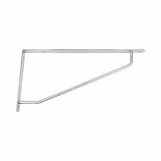 Amig Plankdrager/steun/muurbeugel - Rvs Metaal - Zilver - H150 X B290 Mm - Tot 60 Kg - Boekenplank Steunen