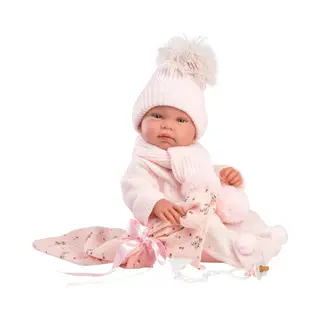 Llorens Full Body Babypop Meisje Tina Met Kleding En Speen 43 Cm
