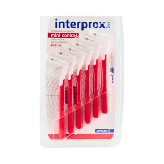 Interprox Plus Ragers Mini Conical, Rood, 6 Stuk