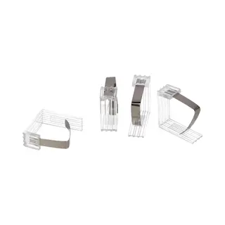 Gerimport Gerim Tafelkleedklemmen - 4 Stuks - Transparant En Rvs - 4, 5 X 4, 5 Cm