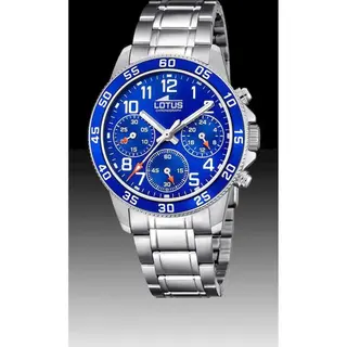 Lotus Horloge Model 18580/6 Junior Collection, Blauwe Kast 36 Mm Met Stalen Armband Voor Geschenken, Klassiek, Klassiek