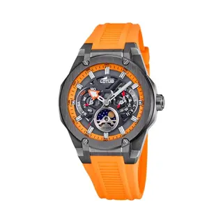 Lotus Mens Chronograph Steel Watch With Rubber Strap 18946/3