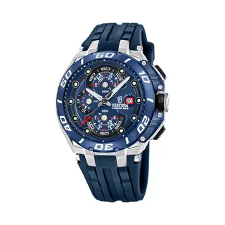 Festina Chrono Bike 2026 (46mm) Blue Dial/Blue Rubber Strap F20755/4