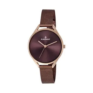 Radiant Women's Quartz Analogue Watch With Steel Strap, Brown, L, Bracelet