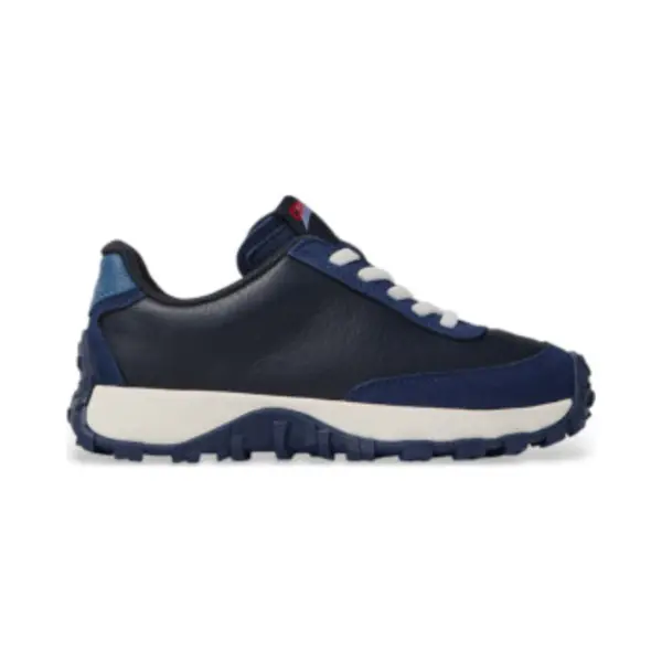 Camper Unisex For Kids. K800548-021 Drift Trail Leather Shoes Navy (38), Fabric, Flat, 1 To 3 Cm, Laces, Casual, Children's Fashion thumbnail