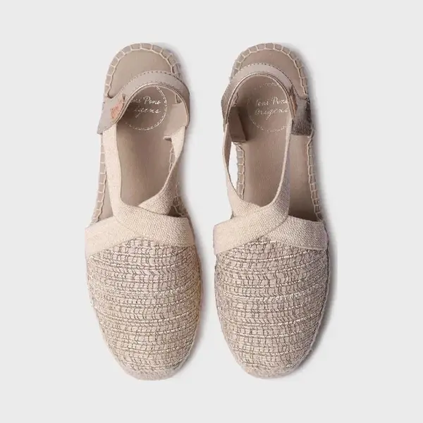 Toni Pons Platte Espadrille Van Metallic Katoen Met Elastische Banden | Vera-Rl thumbnail