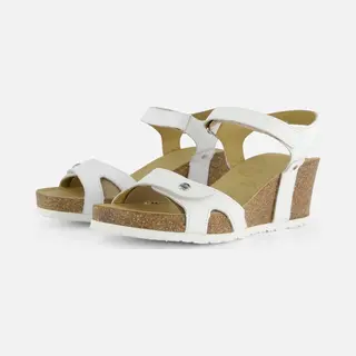 Panama Jack Julia Basics B17 Sandalen Met Sleehak Wit - Maat 42