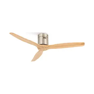 Create Create - Plafondventilator 40W Silent Ø132 Cm - Met Afstandsbediening - 6 Snelheden - Timer - Zomer/Winter Functie - Níkkel - Wind Calm