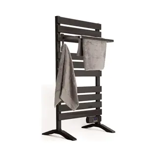 Create Create - Elektrische Handdoekhouder 500W - Zwart - Met Poten - Met Legbord 3 Spijlen - Warm Towel