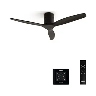 Create Create - Plafondventilator 40W Silent Ø132 Cm - Controller Voor Wandmontage - Afstandsbediening - Zwart - Wind Calm
