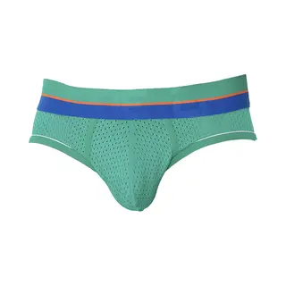 Code 22 Bright Mesh Brief Green - Maat L - Heren Ondergoed - Slip Voor Man - Mannen Brief