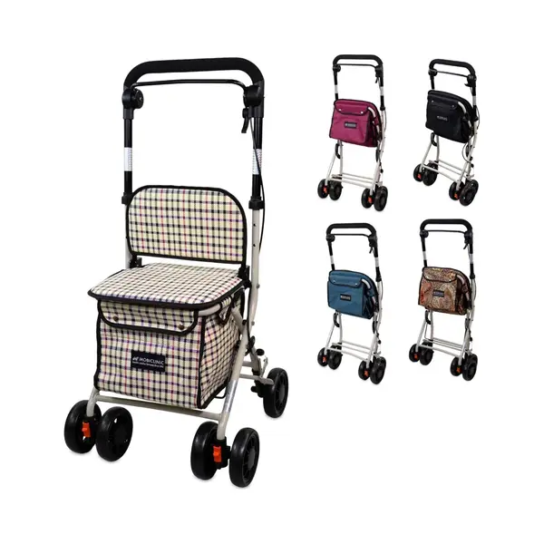 Mobiclinic Coliseo - Boodschappentrolley - Rollator - Met Zitje - Shopper Rollator - Inklapbare Rollator - 19 L - 4 Wielen - Gepolsterde Zitting - thumbnail