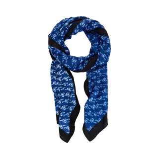 Desigual Sjaal Accessories Fabric Rectangle Foulard Navy Blauw